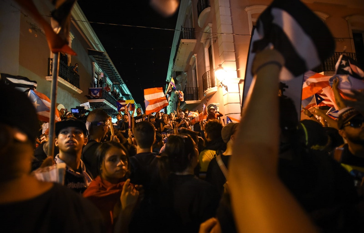 La noche en Ricardo Rosselló renunció. Willín Rodríguez.