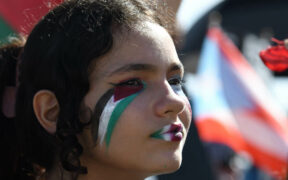 Manifestación en apoyo a Palestina en Puerto Rico