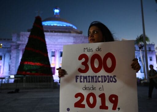 Manifestación en la víspera del 25 de noviembre de 2025